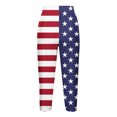 thumbnail image 5 of Odeerbi 4th of July Patriotic Beach Capris for Women 2025 Casual Drawstring Pants Summer Elastic Waist Independence Day Printed Cropped Pants White, 5 of 5
