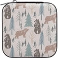 thumbnail image 4 of GZHJMY Leather Jewelry Box Cartoon Bear Trees Portable Mini Jewelry Storage Bag for Travel, Small Ring Case Earrings Organizer Necklaces Box for Women Girls, 4 of 7