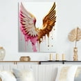 thumbnail image 2 of Designart Dusty Pink Angel Wings Canvas Wall Art, 2 of 5