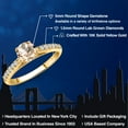 thumbnail image 2 of Gem Stone King 10K Yellow Gold Peach Morganite and Lab Grown Diamond Engagement Ring for Women | 0.58 Cttw | Round 5MM | Gemstone October Birthstone | Size 6, 2 of 6