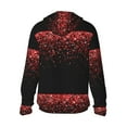 thumbnail image 3 of Kll Red Glitter1 Print Men'S Women’s Upf 50+ Sun Protection Outdoor Hoodie Jacket Long Sleeve Fishing Hiking Performance Shirt- Small, 3 of 8