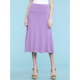 thumbnail image 2 of Made by Johnny Women's Lightweight Fold Over Flared Midi Skirt XXL LILAC, 2 of 6
