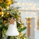 thumbnail image 4 of Decoración de árbol de Navidad blanco con guirnalda de conos para árbol de Navidad, decoración navideña de espuma blanca, adorno navideño colgante Fes el decorativo, 4 of 8