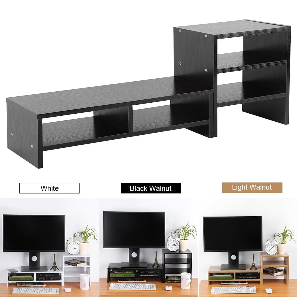 Desktop Monitor Riser TV Stand Desk Organizer Storage Shelf For Computer Laptop