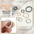 thumbnail image 4 of Uxcell Spring O Rings, Metal Round Clips Flat Trigger Keyrings Snap Buckle Clasps for Keychains and Bags Silver-White 1 Inch, 4 of 7