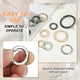 thumbnail image 4 of Anillos O de resorte Uxcell, Clips redondos de metal, Ganchos planos para llaveros y bolsas Plata-Blanca 1 pulgada, 4 of 7