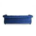 Find Your Perfect Noble House Aaniya Tufted Velvet Sofa, Navy Blue, Dark Brown