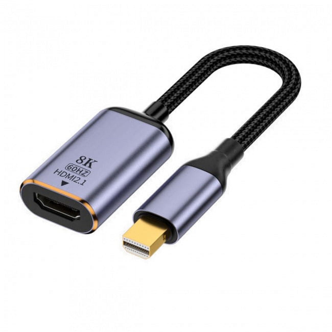FVH Mini DisplayPort 1.4 Source to HDMI 2.0 Display 8K 60hz UHD 4K MINI-DP to HDMI Female Monitor Adapter Cable