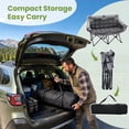 thumbnail image 3 of Double Camping Chair for Adults, Outdoor Heavy Duty Folding Loveseat for 2 Person, Oversized Padded Camping Couch for Adults with Cup Holders and Carrying Bag, Portable Double Camp Chair Black, 3 of 8