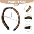 thumbnail image 2 of 3 PCS bandas de cuero antideslizantes para mujeres, banda para la cabeza trenzada para mujeres, banda para la cabeza trenzada boho, accesorios para el cabello para mujeres, 2 of 4