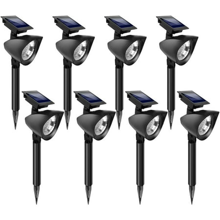 Simple Outdoor Patio Ideas Simple Deluxe LED Solar Spotlights Outdoor Bright Adjustable In-Ground Light Landscape Lights Security Lighting Dark Sensing Auto On/Off for Patio Deck Yard Garden Driveway Pool Area, 8 Pack , Black ()