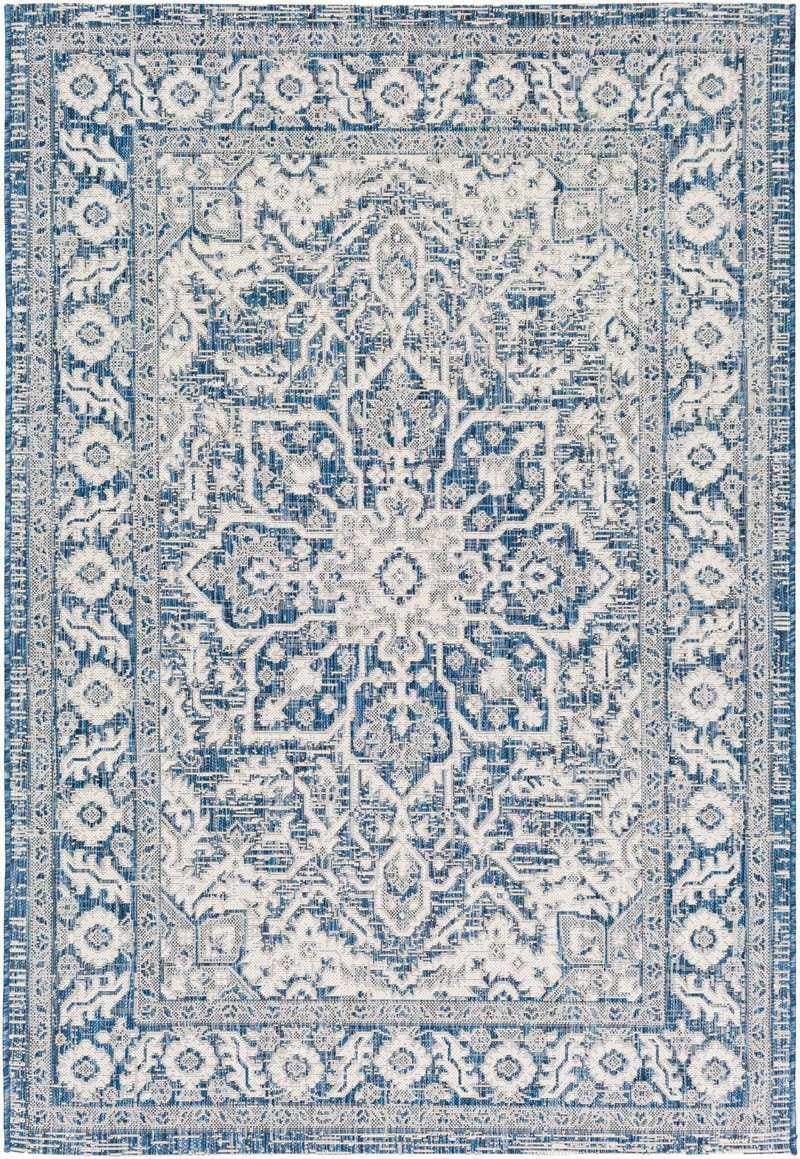 Mark&Day Area Rugs, 10x14 Mantinge Traditional Indoor/Outdoor Blue