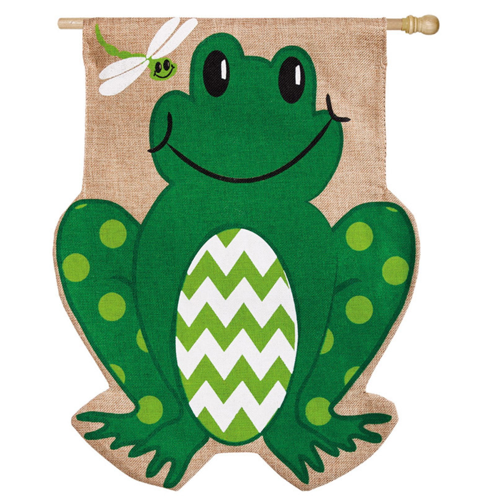 Evergreen Flag Frog Garden Flag