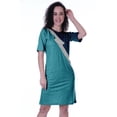 thumbnail image 5 of Moomaya Color Block Sequin Embroidered Dress Above Knee Length Short Sleeve 1 Pcs, 5 of 7