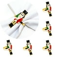 thumbnail image 3 of 4 Pcs Walnut Soldier Napkin Buttons Holiday Party Decorations (4) 4pcs Christmas Rings Valentines Table Top Dining Decors Serviette Buckle for Hotel Banquet, 3 of 6