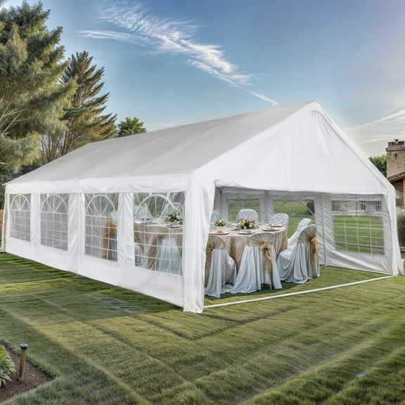 ModFusion 20' x 30' Outdoor Party Tent: Upgraded Galvanized Design with Spacious Roof and Detachable Sidewalls