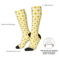 thumbnail image 4 of Daiia Sports Socks yellow argyle Printed Novelty Crew Socks for Men Women Knee High Socks Cotton Socks Soft & Breathable Support Unisex Socks, 4 of 6