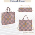 thumbnail image 6 of FORMRS Womens Corduroy Tote Bag Crossbody Shoulder Purse Handbag with Detachable Strap, Colorful Geometric Shapes, 6 of 7