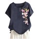 thumbnail image 1 of Camisas de Manga Corta para las Mujeres Blusas de Impresión Casual Botón Cuello Redondo, Top de Verano Ligero para el Día Y el Trabajo, 1 of 7