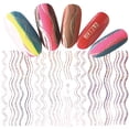thumbnail image 1 of VONKY 1 Sheet Gold Silver 3D Nail Sticker Geometric Stripe Wave Lines Strip Tips Manicure Adhesive Transfer Sticker, 1 of 1