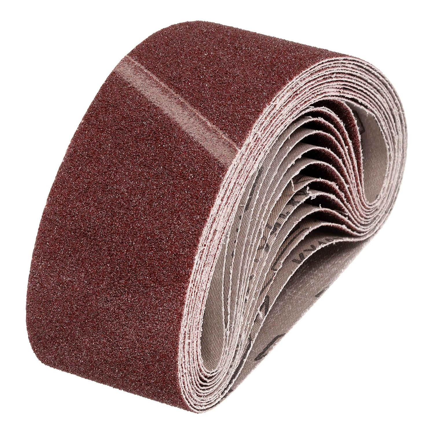 3 x 21 Inch Sanding Belts 24 Pcs 40 Grits Aluminum Oxide Abrasive Belt Sander File Belt for Woodworking Metal Polishing Knife Sharpener