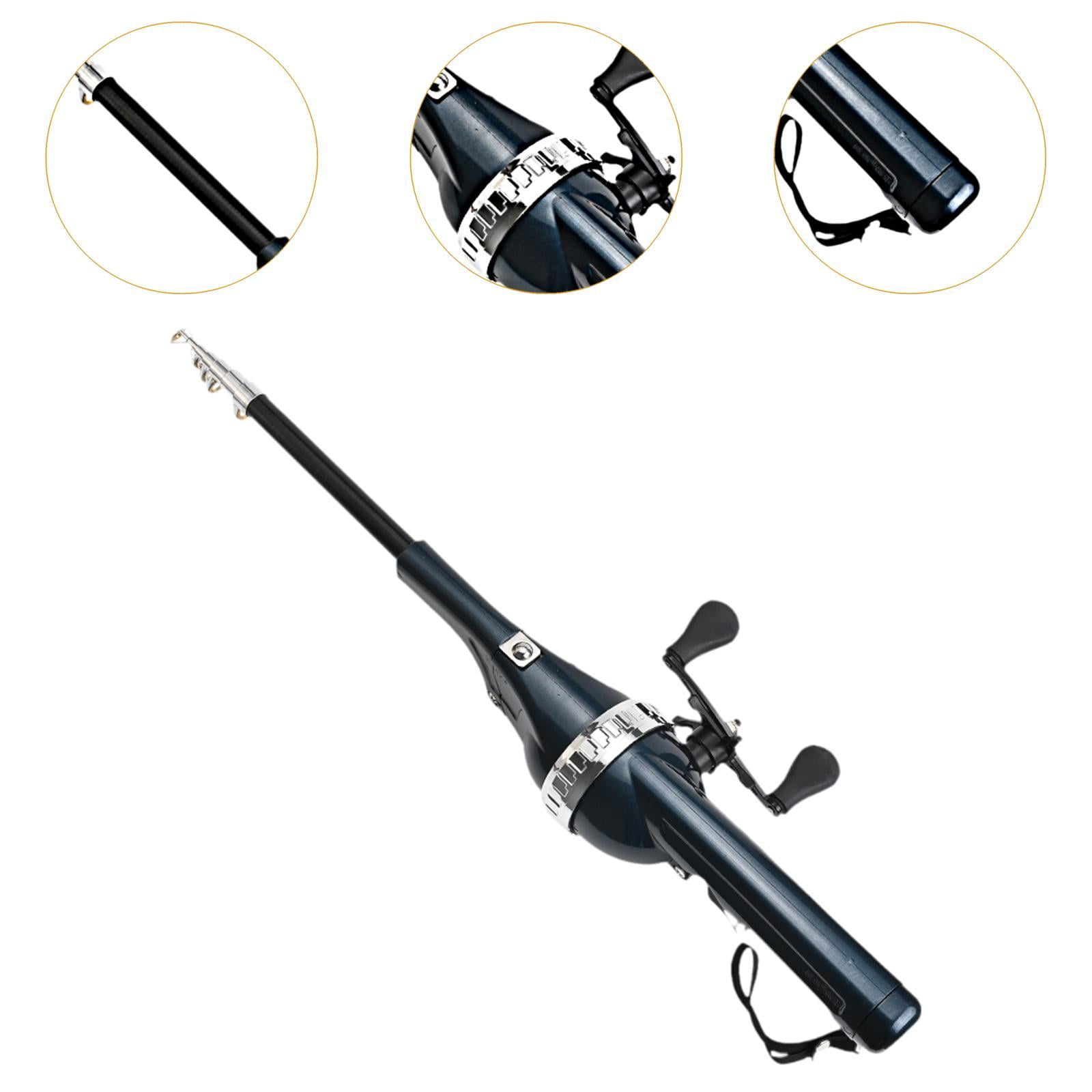 figatia Fishing Rod Reel Combos Telescopic Fishing Pole Fishing Accessory Folded Fishing Rod Rod for Trout Carp Freshwater