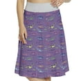 thumbnail image 1 of Women's Dinosaur Party Jurassic Fauna A-line Printed Skirt Casual Wear, 3XL, Violet Multicolor, by Ambesonne, 1 of 6