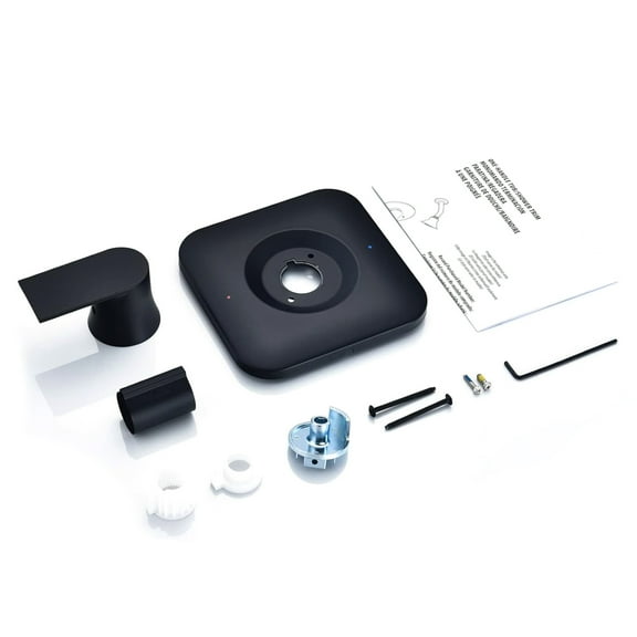 ARCADORA T2471BL Black Shower Handle Kit Requires 2510 Valve Stainless Steel Easy Install Style