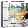 thumbnail image 6 of MIIIKO Metal Locker for Gym, School, Office, 71" Metal Storage Locker Cabinets for Employees, Students Steel Lockers Four Tier, 4 Door, 6 of 7