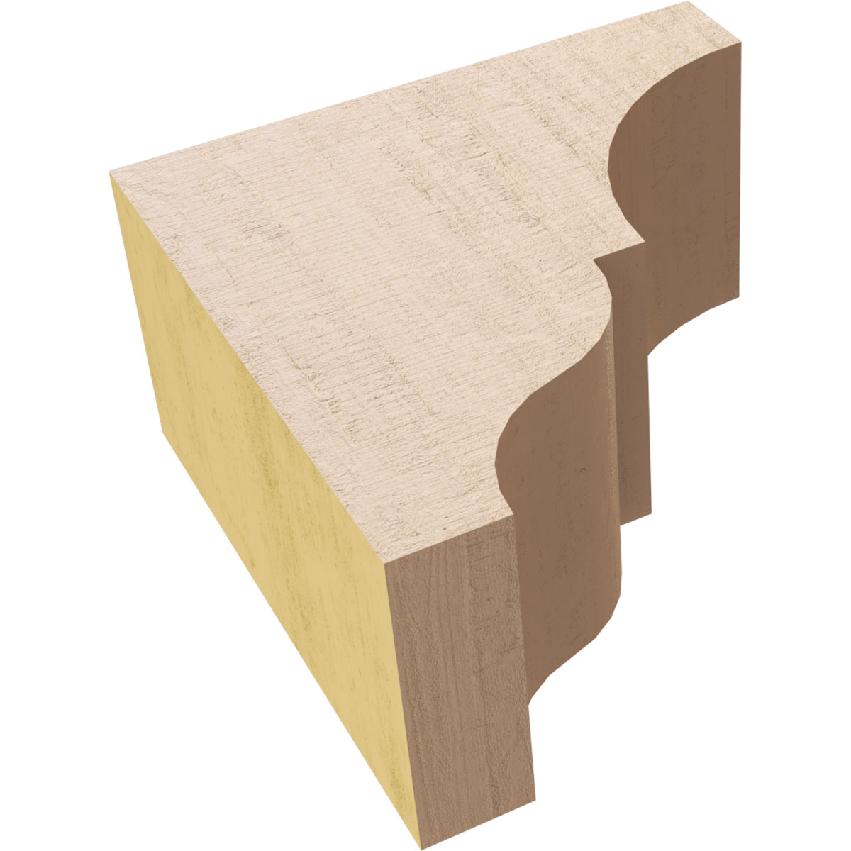 2"W x 4"D x 4"H Classic Asheboro Rough Cedar Woodgrain TimberThane Corbel, Primed Tan