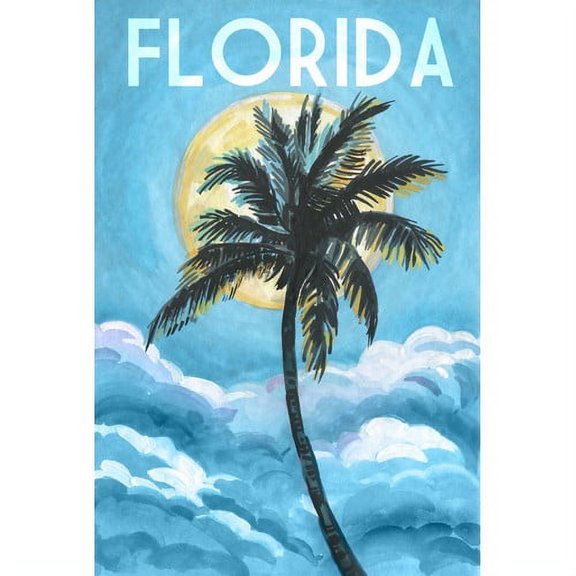 "Blue Florida" Painting Print on Wrapped Canvas