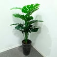 thumbnail image 3 of planta artificial monstera de polietileno 90 x 50 cm con maceta de cemento, 3 of 3