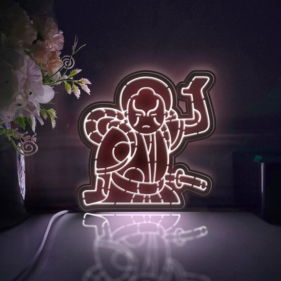 Japanese Kabuki Led Light Box, Dimmable Neon-Like Light Signs USB Power for Wall Decor Bedroom Decoration, Static Light (WxH) 6"x6"