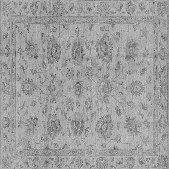Ahgly Company Indoor Square Oriental Gray Traditional Area Rugs, 7' Square