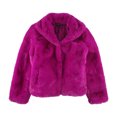 thumbnail image 1 of I.N.C Womens Faux Fur Coat, Purple, Medium, 1 of 2