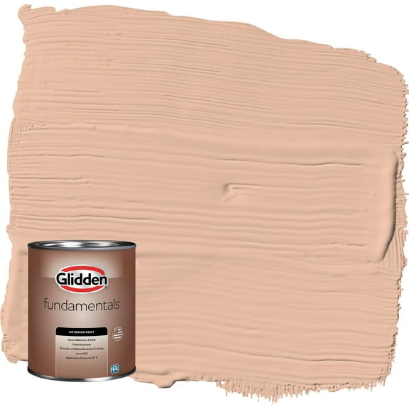 Glidden Fundamentals Starfish / Orange Satin Exterior Paint, 1 Quart