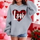 thumbnail image 4 of Sudadera con capucha y estampado de corazón de San Valentín, sudadera de manga larga para niños y niñas, chaqueta para niñas de talla mediana y grande., 4 of 7