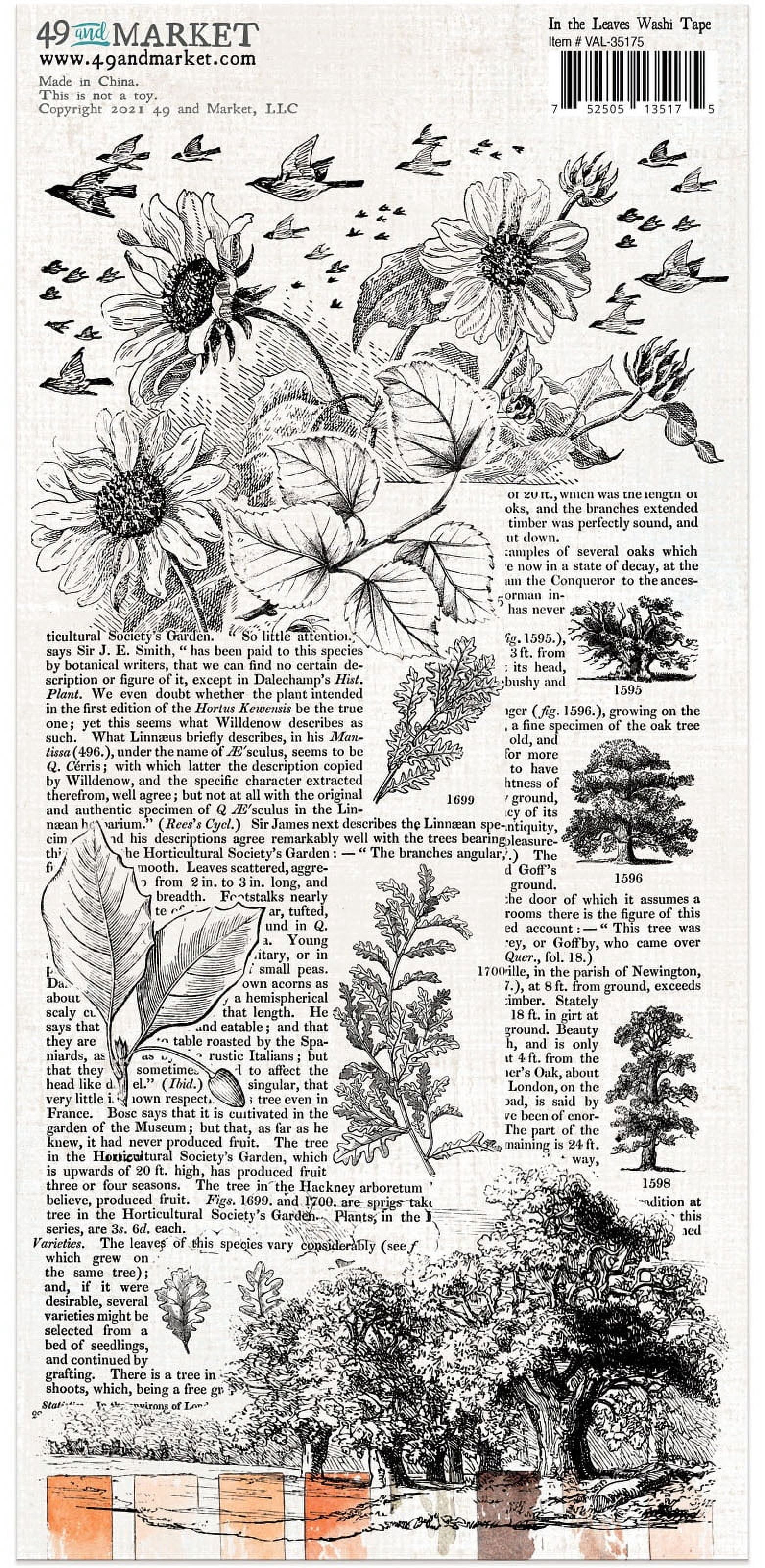 49 And Market Washi Tape-Vintage Artistry In The Leaves
