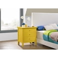 thumbnail image 4 of Nmkwnr Modern Nightstand with 3 Drawer, Beside Table for Living Room, Yellow, 4 of 4