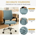 thumbnail image 3 of KGJQ Office Chair Cover Universal Rotating Chair Slipcovers Protector Removable Washable Office Armrest Stretchable Chair Seat Covers, 3 of 8