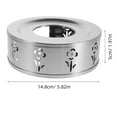thumbnail image 2 of OUNONA Stainless Steel Tea Warmer with Flower Pattern for Home and Outdoor, 2 of 8