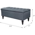 thumbnail image 2 of MAYPEX 38'' Indoor Ottoman Rectangular Storage Ottoman Flip Top Coffee Table Seat Smooth Hinge Lid Storage Bench for Living Room, Bedroom, Office, Denim Blue, 2 of 12