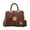 A-Brown, variant on Women Large Handbag Purse Vegan Leather Satchel Work Bag Shoulder Tote with Matching Wallet