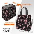 thumbnail image 3 of Pioneer Flower Floral Print Pattern Insulated Lunch Bag for Women & Adults,Large Portable Soft Cooler Lunch Bag,Thermal Food Storage Tote with Pearl Cotton,8.66L,8.75x5.75x9.5 Inch, 3 of 6