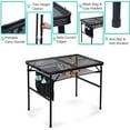 thumbnail image 5 of Grill Table, Outdoor Table, Card Table, Portable Grill Table, Adjustable Heights Camping Table with Mesh Bag & Cup Holders - N/A 35.43"D x 23.62"W x, 5 of 5