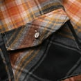 thumbnail image 6 of RongHuan Men's Big and Tall Plaid Shirt Long Sleeve Dress Shirts Button Down Cotton Tshirt Lapel Tops with Pockets, 6 of 6