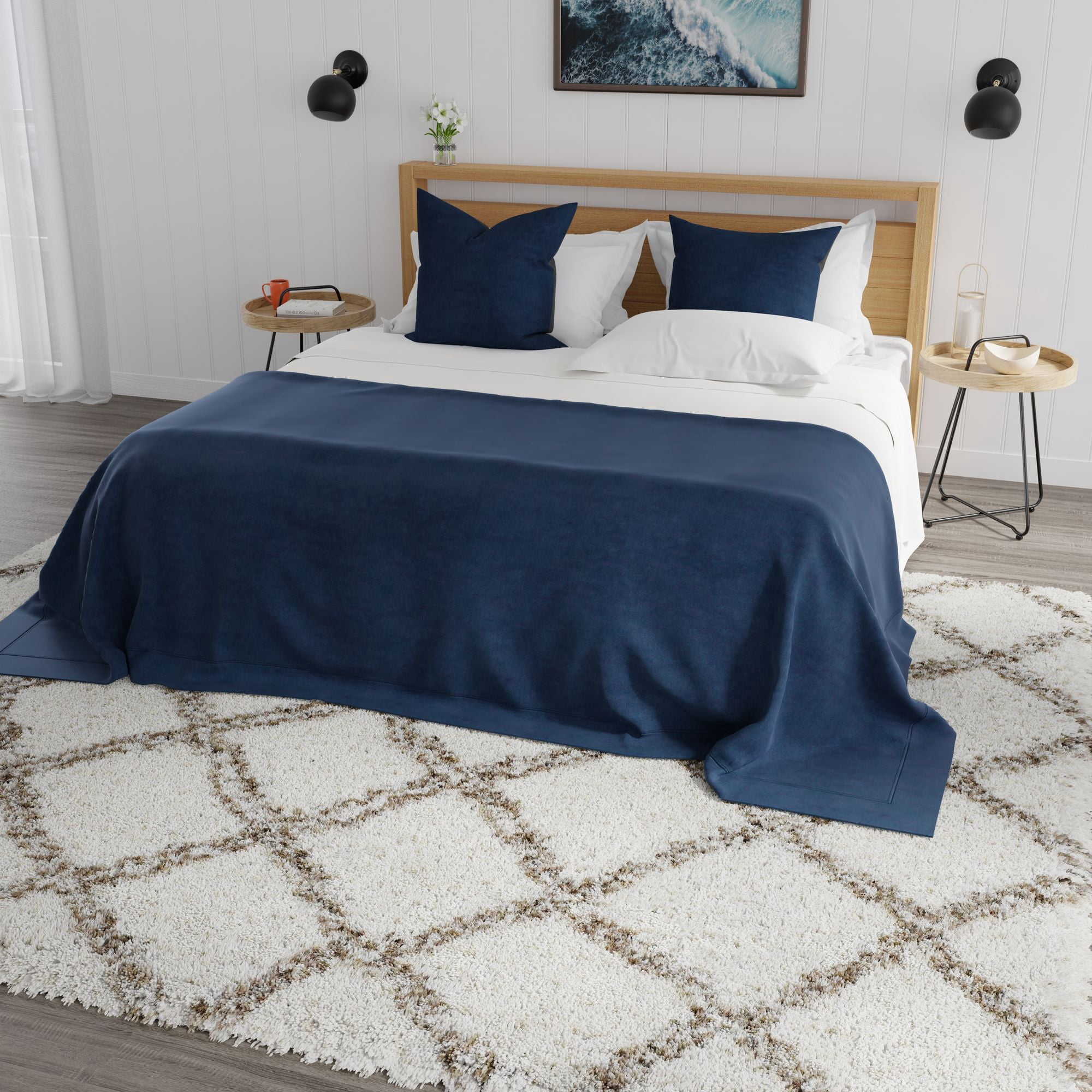 Mason Brooks Indigo Shag CG20A Transitional Geometric 2'6" X 8' Area Rug