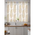 thumbnail image 2 of Tan Palm Leaves Curtains 45 Inch Length,Sheer Curtains for Bedroom Living Room Window Summer Jungle Tropical Tree Coastal Plants Rod Pocket Drapes Kitchen Curtains Small Half Window 42"x45" 2 Panels, 2 of 7