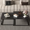 thumbnail image 6 of NAIYUFA Nesting Coffee Table Set of 2,Square Table with Steel Frame,Industrial Tables for Living Room, Bedroom ,Balcony Yard ,Black, 6 of 7