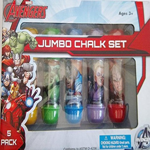 Marvel Avengers Jumbo Chalk Set 5 Pack